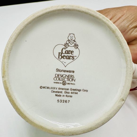 1985 Care Bears Stoneware Birthday Coffee Mug Number 5 American Greetings 53267 - Picture 7 of 8